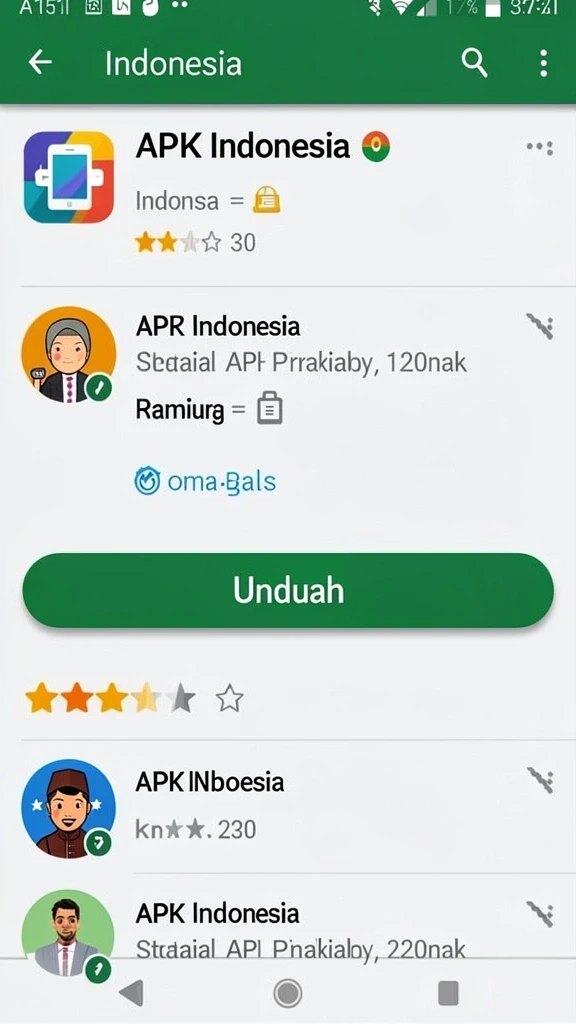Halaman katalog dengan daftar aplikasi yang tersusun rapi.